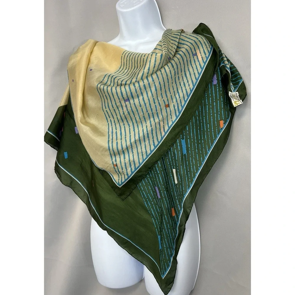 Womens Square Scarf 100% Silk 31